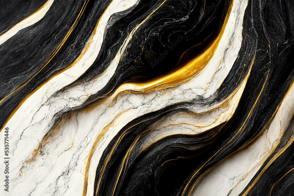 Abstract marble textured background. Fluid art modern wallpaper. Luxury marble with gold paint - obrazy, fototapety, plakaty 
