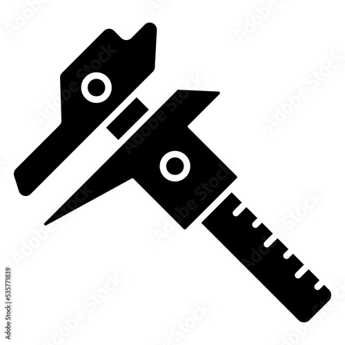 An icon design of vernier caliper 