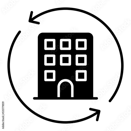 Modern design icon of lease renewal 