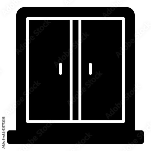 Vector design of cupboard, solid icon 