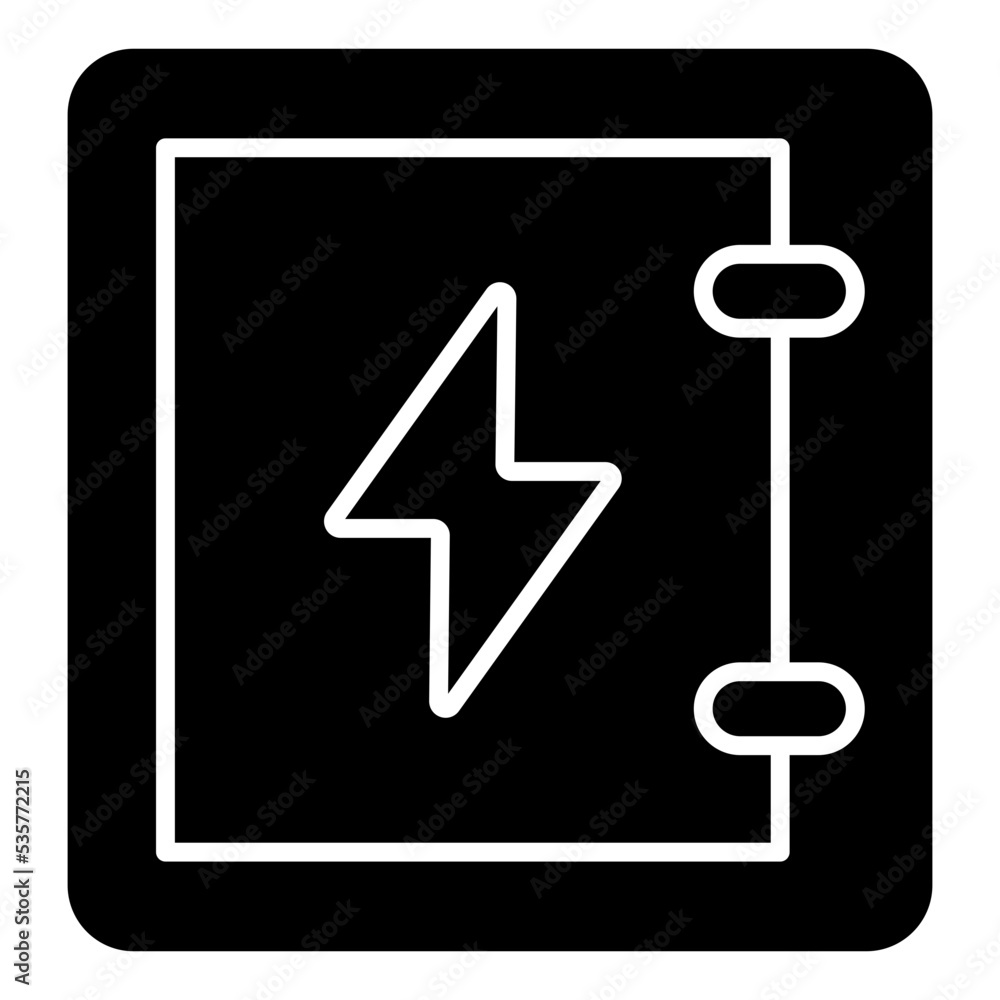 Modern design icon of electric panel Modern design icon of electric panel