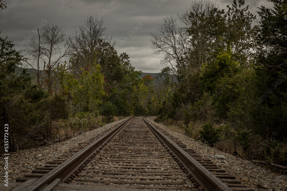 Railroad tracks along Appalachian Trial in New Jersey