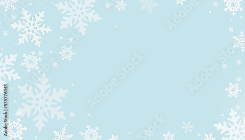 Winter Snowflake background Merry Christmas and Happy New Year.