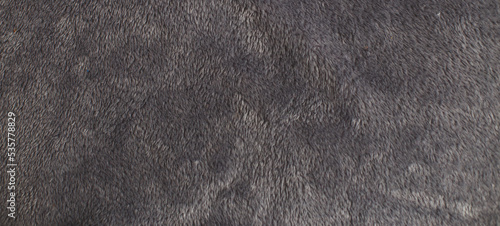 Gray plush fabric background texture, soft material pattern photo