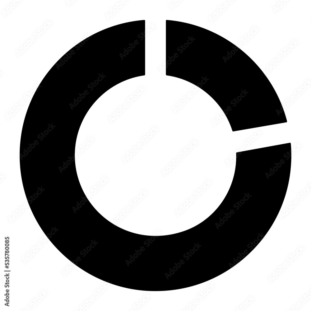 A solid design, icon of donut chart A solid design, icon of donut chart