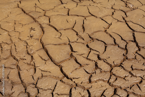Cracked earth. Dry soil and drought