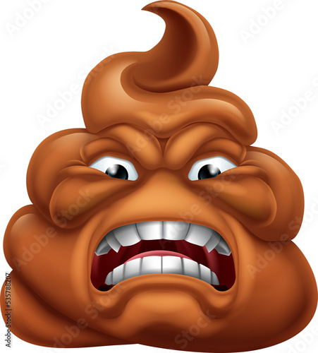 Angry Mad Dislike Hating Poop Poo Emoticon Emoji photo