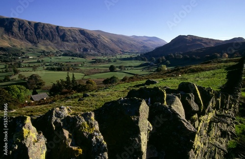 View from the track to Tewet Tarn near Keswick in the Lake District photo