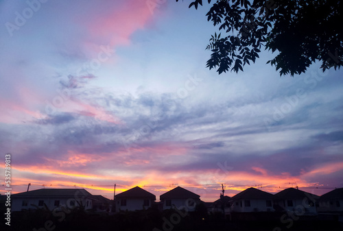 sunset in the mountains