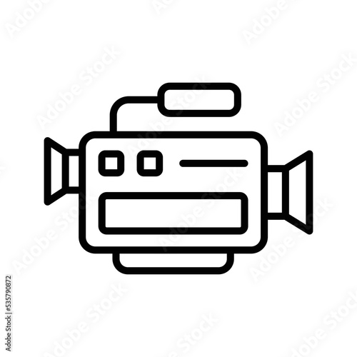 video camera icon vector design template in white background