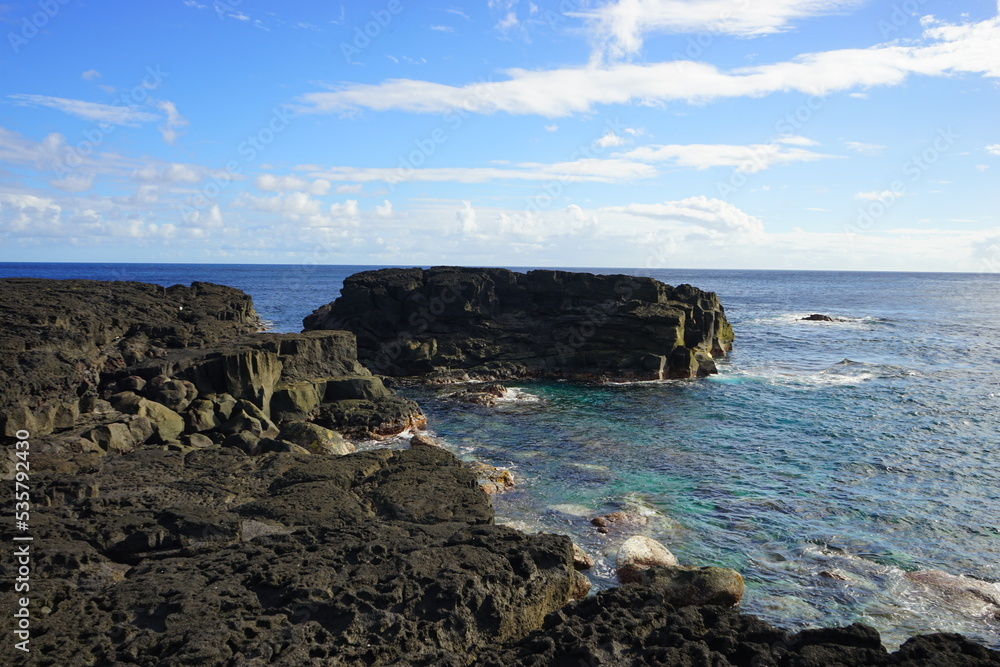 Nanbara Senjojiki, Coast and Lava Rocks in Hachijo-jima, Tokyo, Japan - 日本 東京 八丈島 南原千畳敷 溶岩