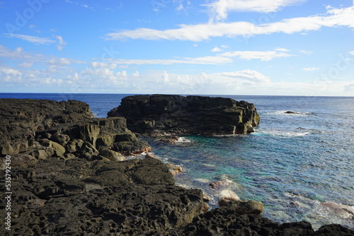 Nanbara Senjojiki, Coast and Lava Rocks in Hachijo-jima, Tokyo, Japan - 日本 東京 八丈島 南原千畳敷 溶岩