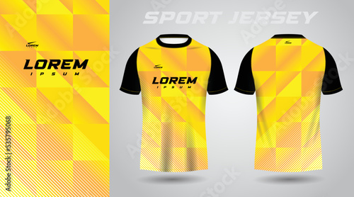 yellow shirt sport jersey design