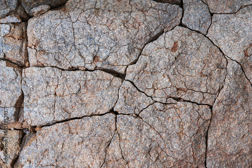natural texture of an ancient rock with cracks in the atacama region