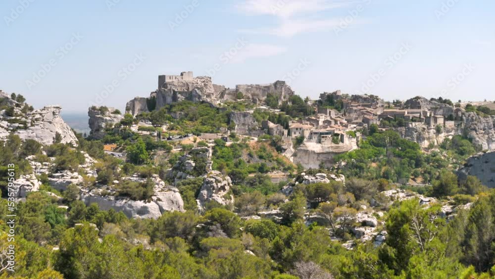 Les Baux de Provence village panoramic in France Les Baux de Provence village panoramic in France