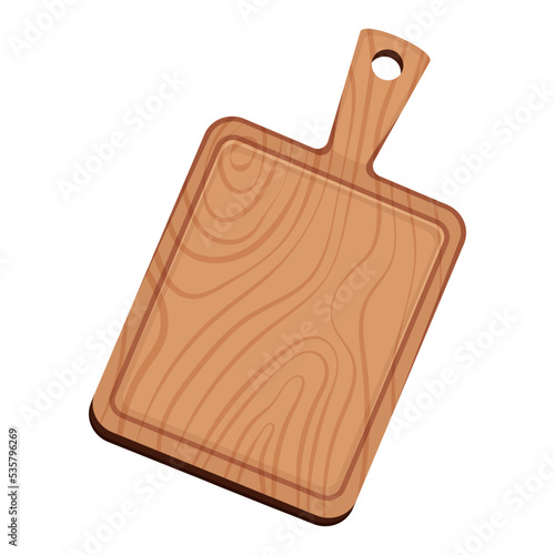 Wooden cut board. Kitchen wooden utensil food chopping