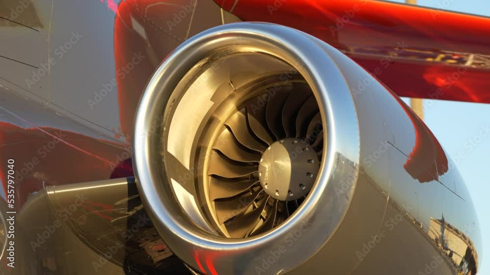 aircraft engine. airplane engine running, before takeoff. 4k video. aircraft engine. airplane engine running, before takeoff. 4k video.