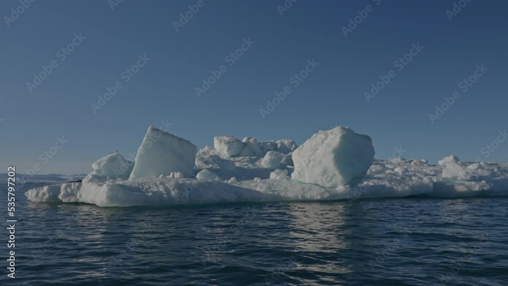 Sailing between icebergs Svalbard Spitsbergen Norway Sailing between icebergs Svalbard Spitsbergen Norway
