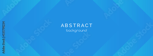 Blue abstract vector banner template. Business minimal 3d volume background