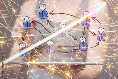 Abstract technology group a...