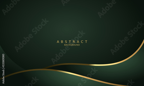 dark green luxury premium background and gold line.