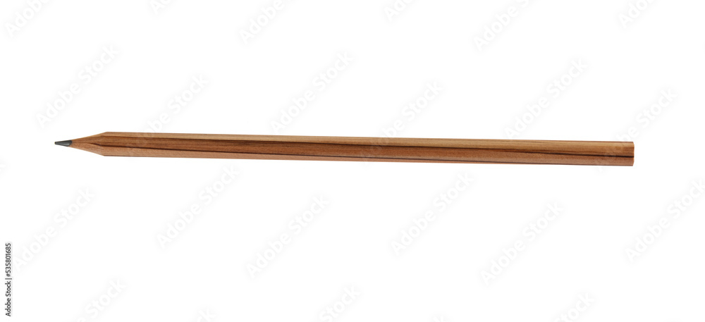 Brown pencil on white background Brown pencil on white background