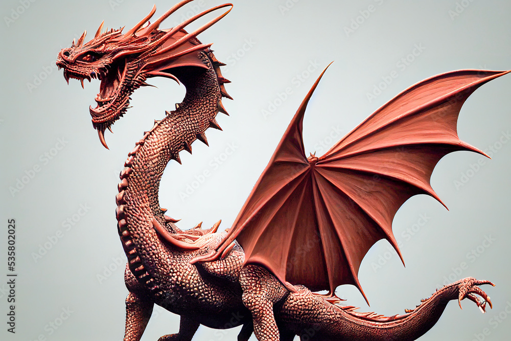 Obraz premium 3D rendering realistic Fantasy dragon