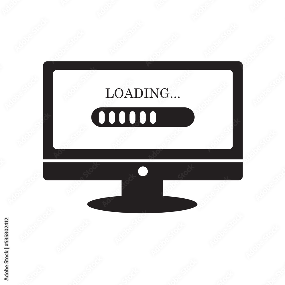 Computer Monitor Icon Vector Illustration Computer Monitor Icon Vector Illustration