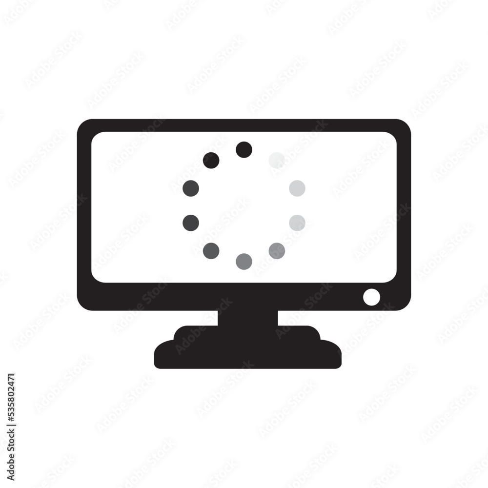 Computer Monitor Icon Vector Illustration Computer Monitor Icon Vector Illustration