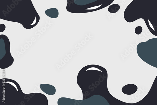 Milky cow pattern blue color abstract blobs seamless background vector illustration can be used for presentation