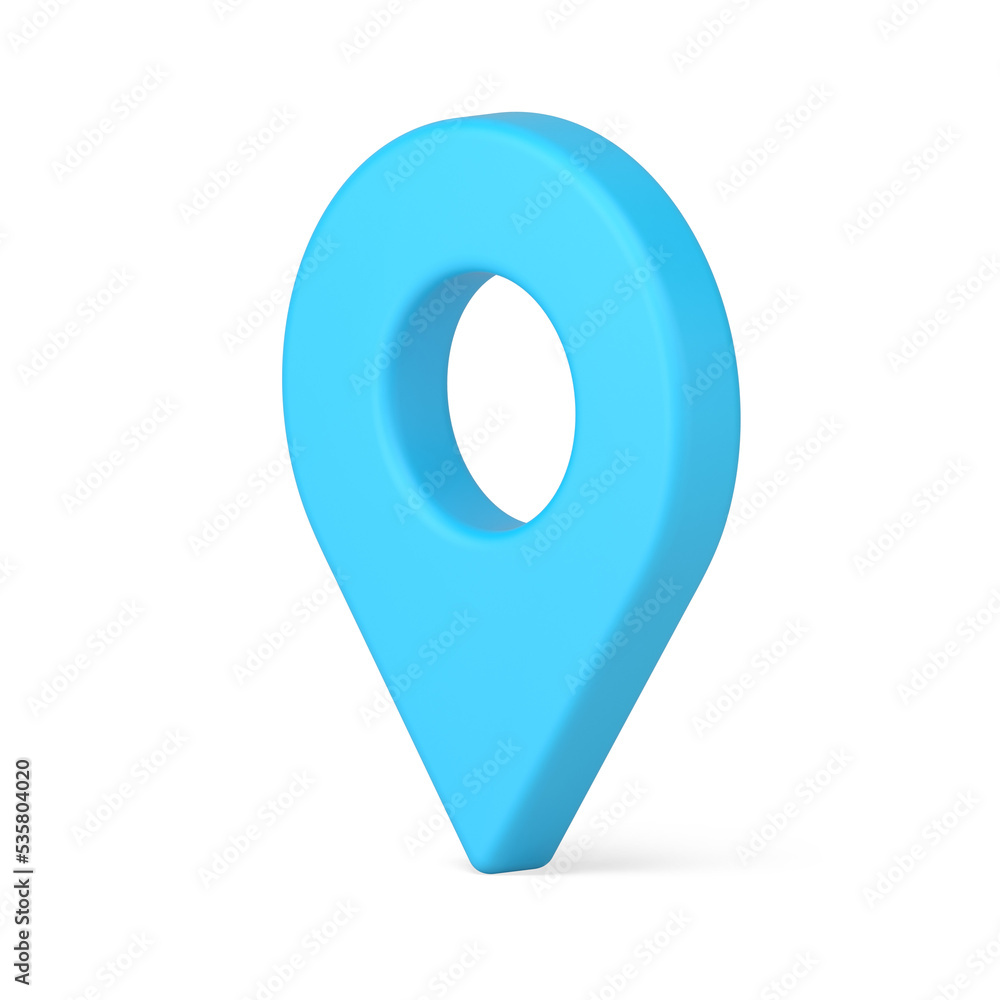 Blue isometric location map pin 3d icon illustration Blue isometric location map pin 3d icon illustration