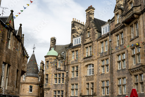 buildings and architecture of the city of edinburgh in scotland photo