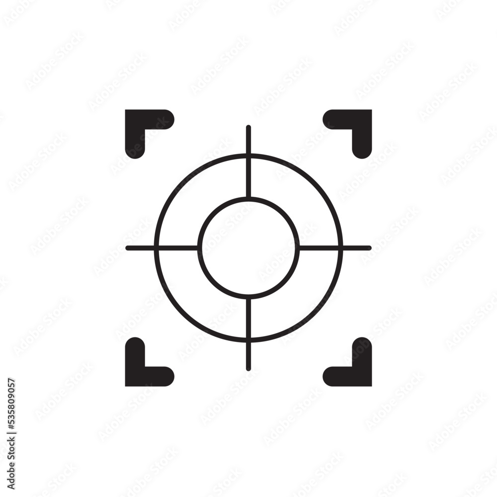 Focus Target Camera Icon Vector Logo Template Illustration Design Focus Target Camera Icon Vector Logo Template Illustration Design