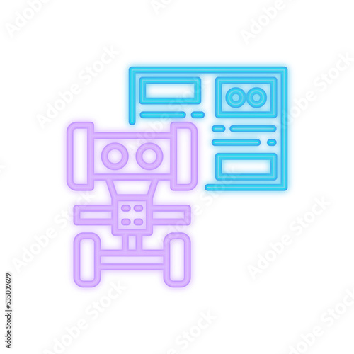 robot kit neon signboard