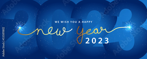 2023 Happy New Year Background, Greeting Card