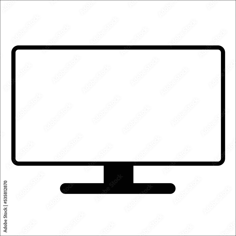 Monitor icon design vector template Computer display isolated icon Monitor icon design vector template Computer display isolated icon