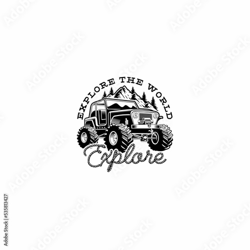 adventurous explore the jeep 4x4 off road bravely