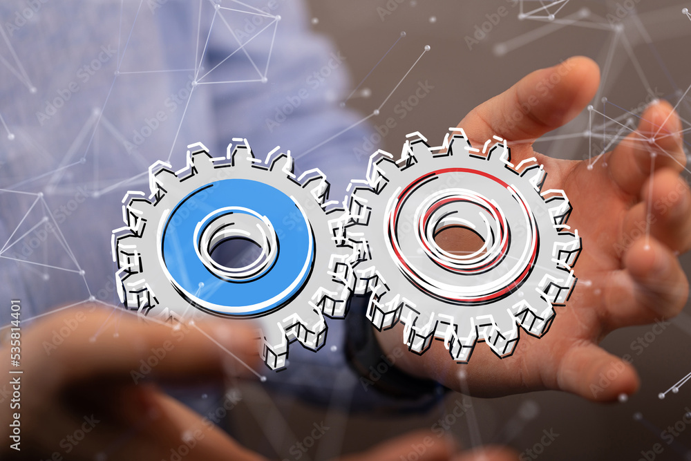 Gear With Success Concept digital. Gear With Success Concept digital.