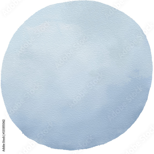 blue watercolor circle with paper texture