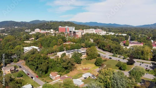 4K Drone Video (dolly shot) of Mission Hospital in Asheville, NC on Sunny Summer Day - 25 photo