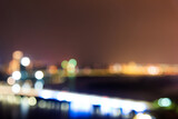 Defocused blur of cityscape at night