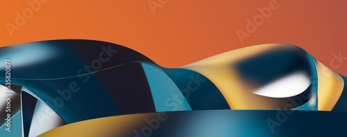 Abstract blue waves backgro...