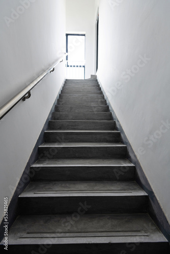 Empty staircase in modern building