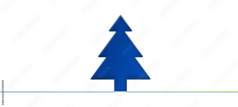 Minimalistic style christmas tree 3d Minimalistic style christmas tree 3d
