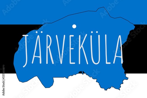 Järveküla: Illustration mit dem Namen der estnischen Stadt Järveküla im Landkreis Harjumaa photo