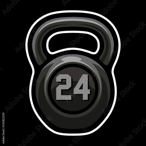 Kettlebell flat icon. Dumbbell, weight. Tool for sports and fitness. Sport equipment.