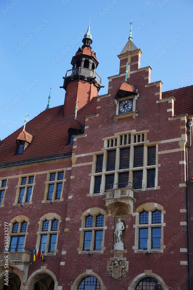 Neo-Renaissance Town Hall (Ratusz). Tarnowskie Gory, Poland. Neo-Renaissance Town Hall (Ratusz). Tarnowskie Gory, Poland.