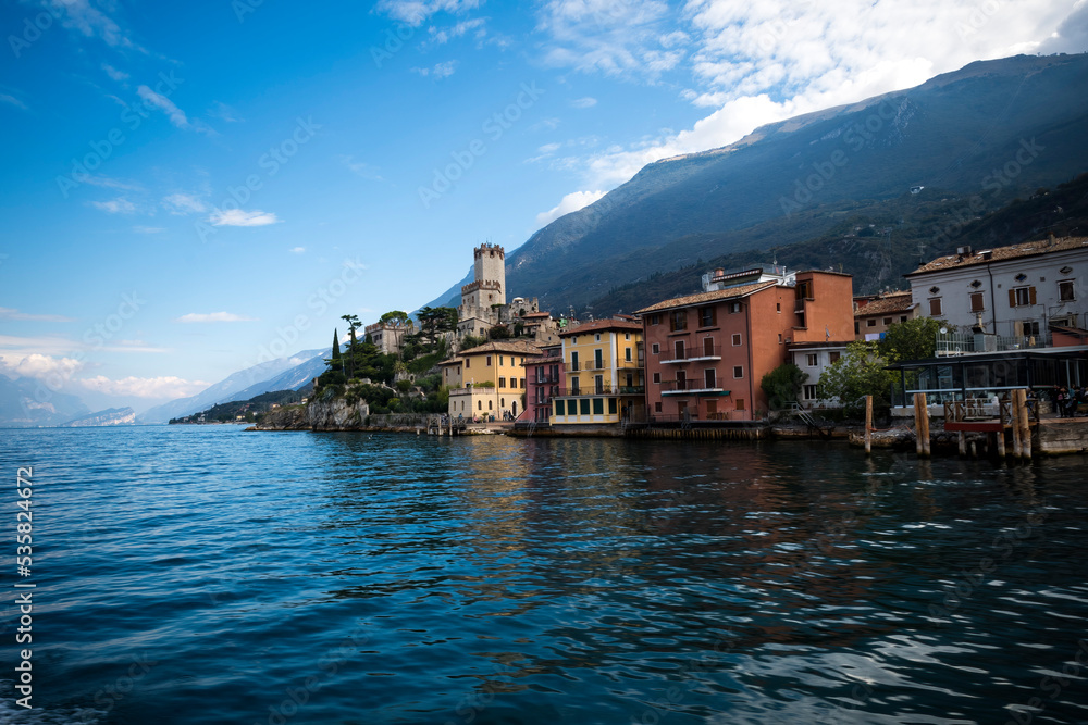 Malcesine on the eastern shore of Lake Garda in Italy