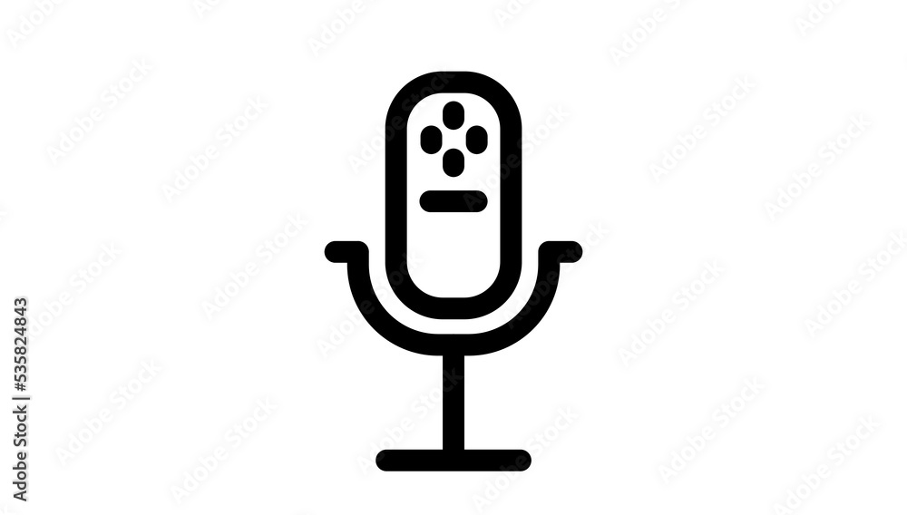 microphone line vector icon for podcast audio recording illustration microphone line vector icon for podcast audio recording illustration