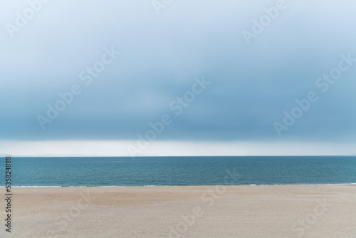 Fototapeta Naklejka Na Ścianę i Meble -  Dark cloudy sky above the sea